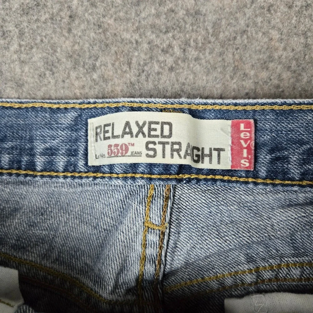Levi's 559 Relaxed Straight Jeans Mens 32x30 Blue Denim Classic Faded Skater Y2k
